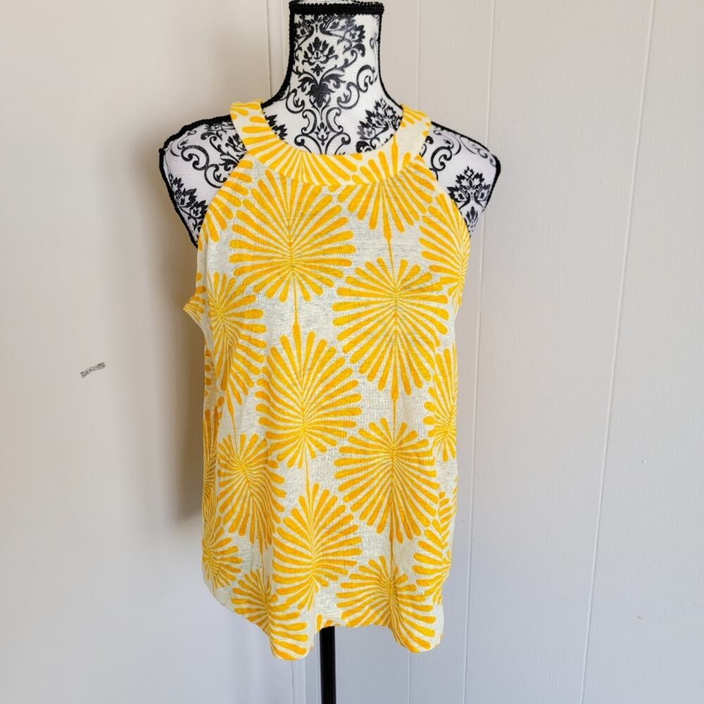 Joie Sunburst Yellow 100% Linen Tank Top